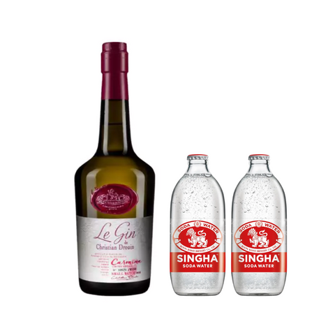 Le Gin de Christian Drouin Carmina Red Berries with FREE 2 Bottles of Singha Soda