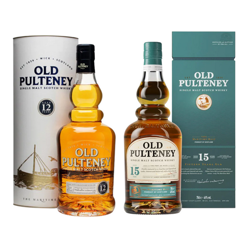 Old Pulteney 12 Year Old + Old Pulteney 15 Year Old 70cl