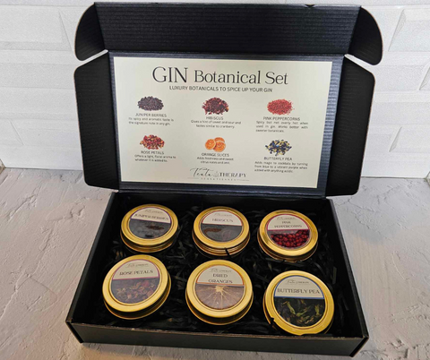 Premium Kit: Teata Therapy Gin & Tonic Botanicals Box of 6 in Tin Cans