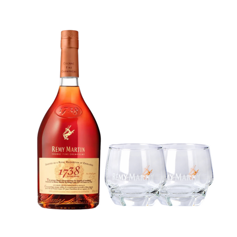 Remy Martin 1738 Accord Royal 70cl + FREE 2 Charisma Glasses