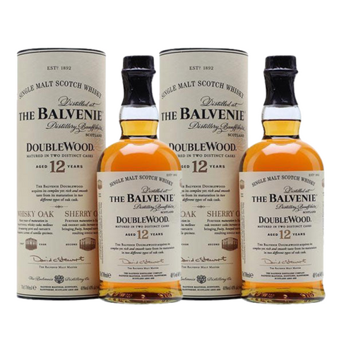 Balvenie 12 Year Old Double Wood Single Malt Whisky 70cl (2 Bottles)