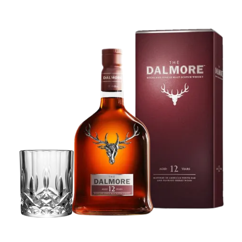 Dalmore 12 Year Old (American Oak & Oloroso Sherry) 70cl with FREE Prism Spinning Glass