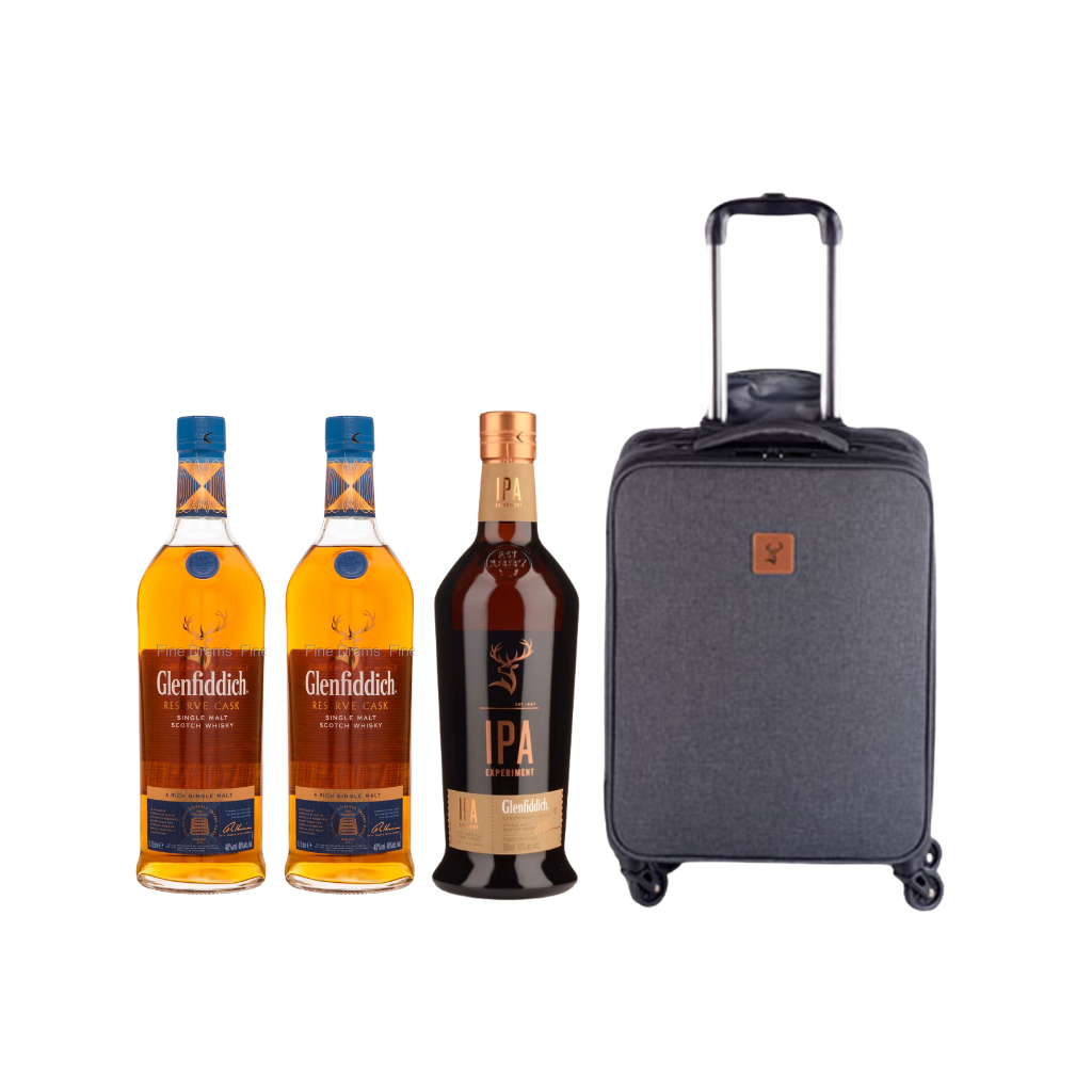 Glenfiddich Bundle with FREE Travel Bag (2 Reserve Cask 1L + 1 IPA Cask 70cl)