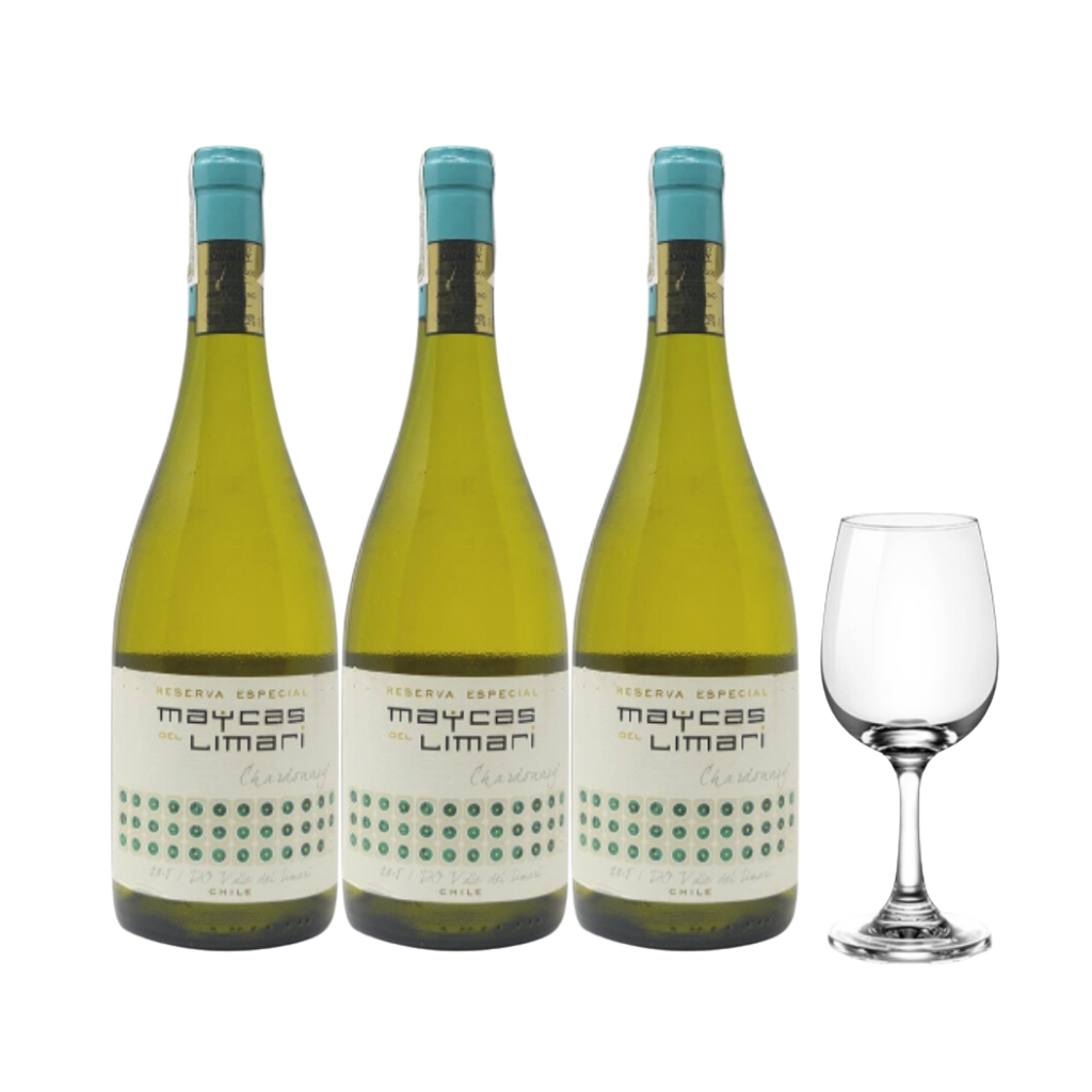 Maycas Reserva Especial Chardonnay 75cl (3 Bottles with FREE Society White Wine 7oz / 210ml)