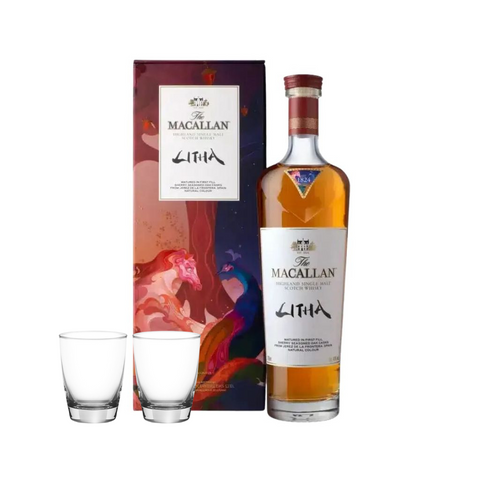 The Macallan Litha 70cl  with FREE 2 pcs of Tiara Rock Glass