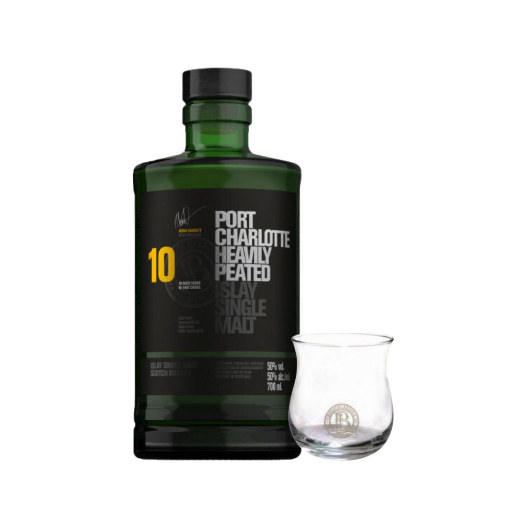 Port Charlotte 10 Year Old Islay Single Malt 70cl + Free Laddie Spey Tumbler