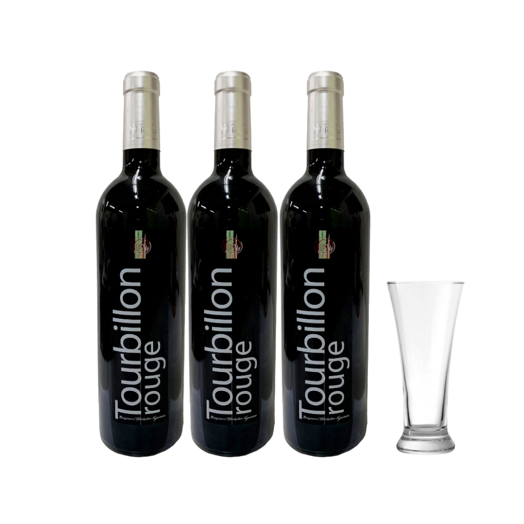 Domaine Tourbillon Rouge Vaucluse 75cl (2 Bottles with FREE Pilsner 315ml)