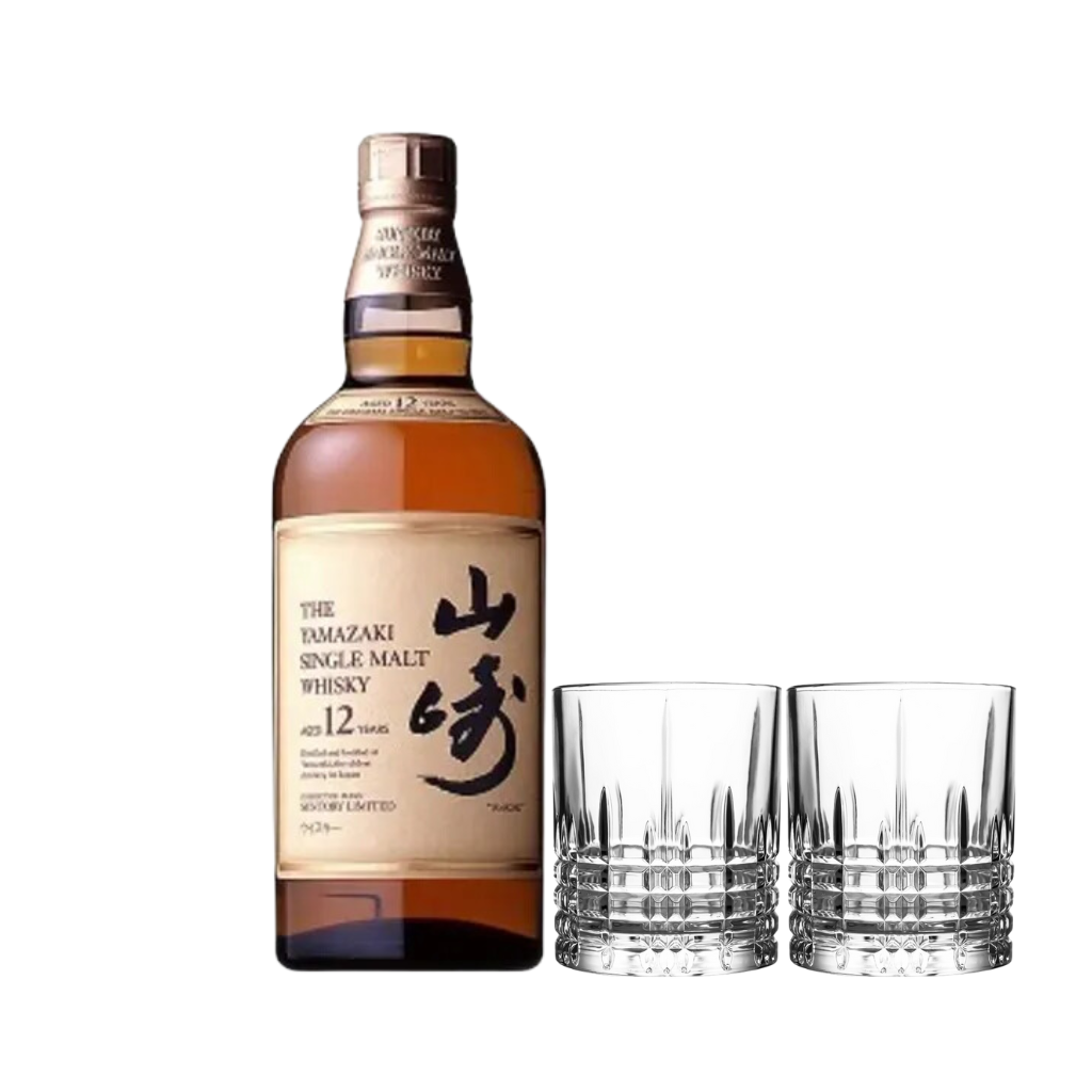 Yamazaki 12 Year Old Japanese Whisky 70cl with FREE 2 Spinning Glass (2010)