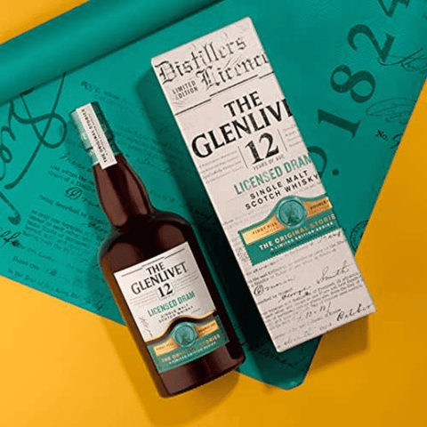 Glenlivet 12 Year Old Licensed Dram Whisky Limited Edition 70cl