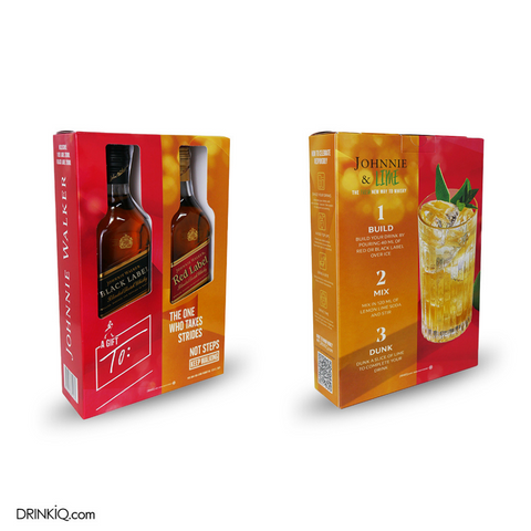 Johnnie Walker Red and Black Label 20cl | Gifting Kit