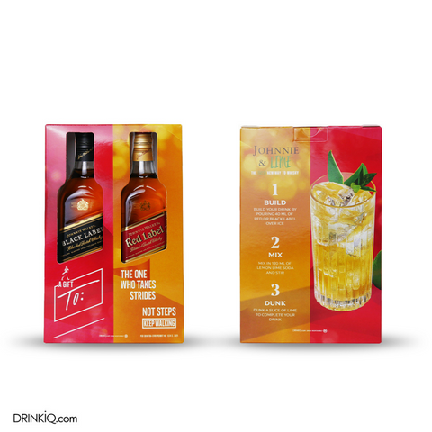 Johnnie Walker Red and Black Label 20cl | Gifting Kit