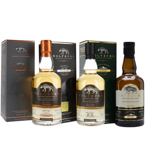 Wolfburn Single Malt Bundle (Aurora, Northland, Morven) 70cl