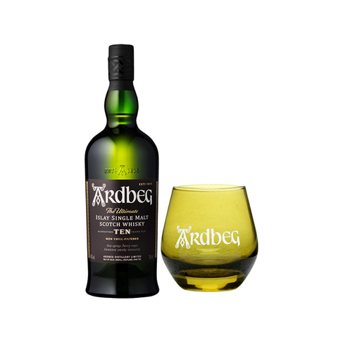 Ardbeg 10 Year Old 70cl + FREE Ardbeg Tumbler