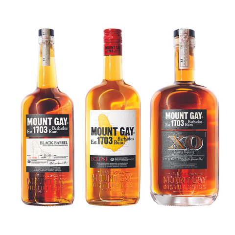 Mount Gay Barbados Rum Set (Eclipse, Black Barrel, XO) 70cl